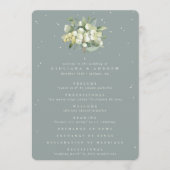 Programme Mariage d'hiver Seafoam Green Snowberry+Eucalyptus (Devant)