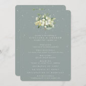 Programme Mariage d'hiver Seafoam Green Snowberry+Eucalyptus (Devant / Derrière)