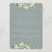 Programme Mariage d'hiver Seafoam Green Snowberry+Eucalyptus (Devant)