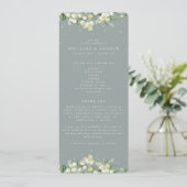 Programme Mariage d'hiver Seafoam Green Snowberry+Eucalyptus (Debout devant)