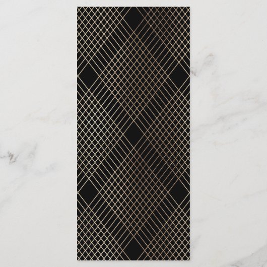 Programme Mariage Diamond Géométrique Black Gold Gatsby (Dos)