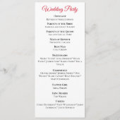 Programme Mariage d'Imaginaire Black Dragon Red Roses (Dos)