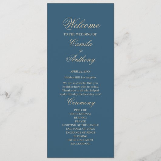 Programme Mariage d'or de la Marine (Devant)