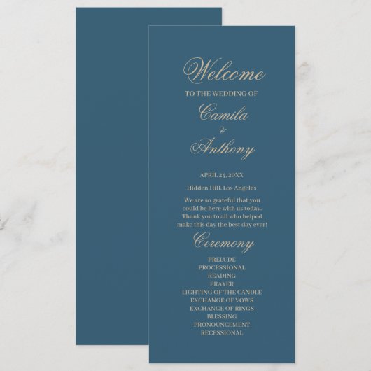 Programme Mariage d'or de la Marine (Devant / Derrière)