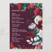 Programme Mariage d'or en arrangement floral d'ivoire rouge (Dos)