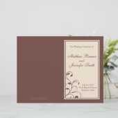 Programme mariage d'ordre de service et de cérémon (Debout devant)