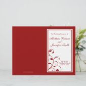 Programme mariage d'ordre de service et de cérémon (Debout devant)