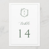 Programme Mariage du monogramme de la crête botanique Numéro (Dos)