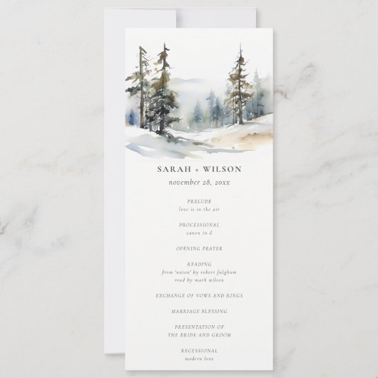 Programme Mariage du paysage de neige des pins d'h (Devant)