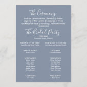 Programme Mariage Dusty Blue Florals (Dos)