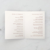Programme Mariage éditorial en cuivre rustique moderne (Intérieur)