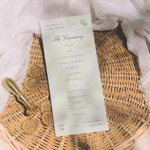 Programme Mariage éditorial minimaliste ivoire