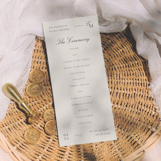 Programme Mariage éditorial minimaliste ivoire