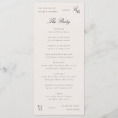 Programme Mariage éditorial minimaliste ivoire (Dos)