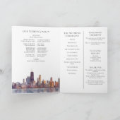 Programme Mariage élégant à Chicago à l'aquarelle (Intérieur)