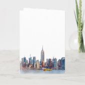 Programme Mariage élégant à New York à l'aquarelle (Dos)