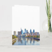 Programme Mariage élégant à Philadelphie à l'aquarelle (Dos)