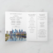 Programme Mariage élégant à Philadelphie à l'aquarelle (Intérieur)