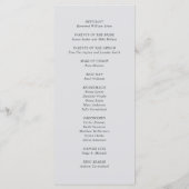 Programme Mariage Élégant Andrea Gray (Dos)