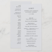 Programme Mariage Élégant Andrea Gray (Devant / Derrière)