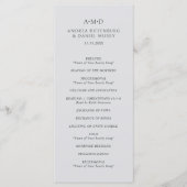 Programme Mariage Élégant Andrea Gray (Devant)