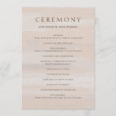 Programme Mariage élégant aquarelle neutre moderne (Devant)