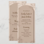 Programme Mariage Élégant aux Fleurs Beige (Devant / Derrière)