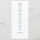 Programme Mariage Élégant aux Fleurs Bleues (Dos)