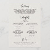 Programme Mariage Élégant Beige Intemporel (Dos)