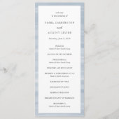 Programme Mariage Élégant Bleu Atténué Chic Côtiers (Devant)