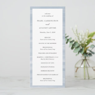 Programme Mariage Élégant Bleu Atténué Chic Côtiers