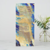 Programme Mariage élégant bleu et or de la Royal Navy (Debout devant)