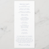 Programme Mariage Élégant Bleu Héritage (Dos)