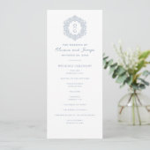 Programme Mariage Élégant Bleu Héritage (Debout devant)