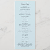 Programme Mariage Élégant Bleu Poudre Monogramme Classique (Dos)