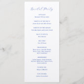 Programme Mariage élégant bleu royal traditionnel (Dos)