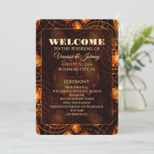 Programme Mariage Élégant Classique Boho Moderne Or #901 (Debout devant)