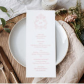 Programme Mariage Élégant Classique Rose Pâle Écriture