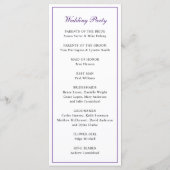 Programme Mariage Élégant Classique Royal Pourpre (Dos)
