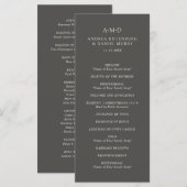 Programme Mariage élégant d'Andrea Brown (Devant / Derrière)