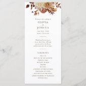 Programme Mariage Élégant d'Automne (Devant)
