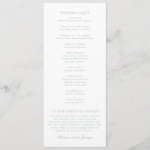 Programme Mariage Élégant de Style Hérité Vert Sauge (Dos)