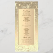 Programme Mariage élégant doré vintage (Dos)