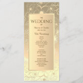Programme Mariage élégant doré vintage (Devant)