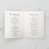 Programme Mariage Élégant Écriture Manuscrite Grise Moderne (Intérieur)