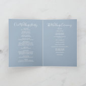 Programme Mariage élégant écriture signature Bleu Poussiéreu (Intérieur)