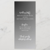 Programme Mariage Élégant en Noir et Blanc (Dos)
