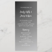 Programme Mariage Élégant en Noir et Blanc (Devant)