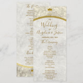 Programme Mariage Élégant en Or (Devant / Derrière)