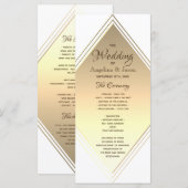 Programme Mariage Élégant Géométrique (Devant / Derrière)